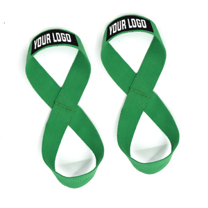 Figure 8 Cotton <b>Lifting</b> <b>Straps</b> Cuffs-Adjustable Lightweight Breathable Slight Stretch High-quality Customizable Figure 8 <b>Strap</b> - Product Image 3