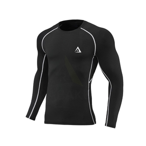 Servicio OEM, Venta al por Mayor, Camisetas de Secado Rápido para Jiu-Jitsu, Fitness y Natación, con Logotipo Personalizado, Manga Larga, para Hombre, Rashguard de BJJ - Product Image 1