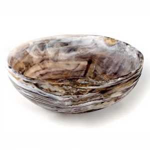 Vente en gros de bols en résine écologiques faits à la main, tendance, design moderne, finition polie, glaçure bleue et blanche, pour servir les aliments, vaisselle de mariage - Product Image 3