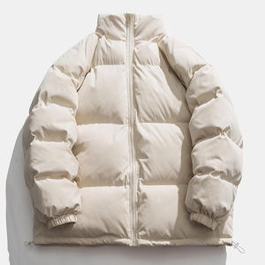 2025 Winter Men's Custom Logo Nylon Black Hooded Puffer <b>Jackets</b> Coat Light Warm Duck Feather Bubble Puff Filled Canvas Cheap - Product Image 3