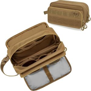 Borsa da Viaggio Tattica per Uomo, Beauty Case, Organizer per Rasatura con Accessori per la Cura Personale, Prodotto Kha - Product Image 1