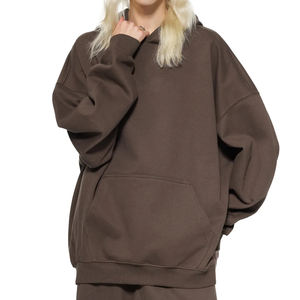 Thick Oversize <b>Hoodie</b> <b>Men</b> & Women Heavyweight Comfortable Relaxed Fit <b>Oversized</b> Stretch Ribbed Cuffs Unisex <b>Hoodie</b> - Product Image 5