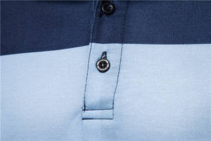 Men's Front Custom Logo Solid Color Breathable Knitted Polyester/Cotton <b>Short</b> <b>Sleeve</b> <b>Button</b>-<b>Up</b> Shirt 180g Fabric - Product Image 4