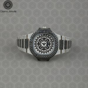 Reloj de Lujo para Hombre Charm_Jewells, Acero Inoxidable, Esfera de 40 mm, Diseño Mandala Negro, Movimiento Mecánico Analógico, Cierre de Mariposa 10 - Product Image 4
