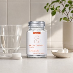 [FROM OREUM] Dentifrice solide en comprimés saveur mandarine de Jeju, 60 comprimés, pour les voyages et les articles de toilette personnels - Product Image 3