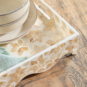Premium MOP Scalloped Tray, Elegant Mother of Pearl Chocolate Platter & Food Serving Trays For Ramadan <b>Eid</b> <b>Gift</b> Wholesale - Product Image 3