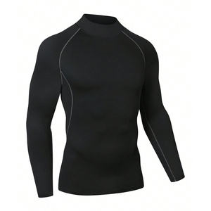 Camiseta Deportiva de Compresión de Neopreno de Manga Corta Negra para Hombre, sin Cuello, con Estampado Animal, para Vacaciones, Absorbe la Humedad, Ajuste Deportivo, Ropa de Verano - Product Image 3