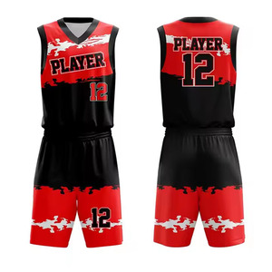 Uniforme de Baloncesto Personalizado Sublimado Profesional para Hombre, Talla Grande, de Secado Rápido, Transpirable, de Malla, de Media Manga - Product Image 1