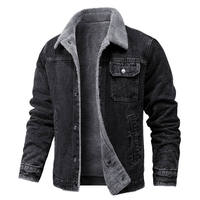 Veste en jean pour homme doublée en sherpa, manteau en jean chaud en polaire, veste de camionneur d'hiver, vêtement d'extérieur décontracté en coton, personnalisable OEM