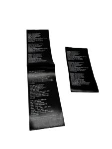 Etiqueta personalizada de buena calidad para lavado de pantalla, Material reciclado, diseño de moda, cuidado, ropa moderna, Impresión de satén - Product Image 6