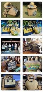 Bolsos promocionales de paja de Vietnam, bolso de paja pintado con logotipo grabado personalizado para mujer, para regalo, productos de paja para eventos 2025 - Product Image 3