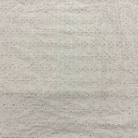 Tissu Modal Brodé Floral Crème pour Robe, Textile pour Kurta Kurti, Vêtements de Soirée