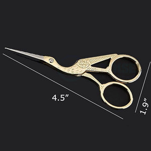 Elegant 4.5 Inch Stork Embroidery <b>Scissors</b> Sharp Stainless Steel Blades <b>Sewing</b> Craft Tool - Product Image 4