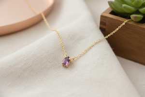 Pendentif en améthyste, pierre précieuse naturelle, argent sterling 925, pierre de naissance de février, cadeau pour femme, bijoux - Product Image 4