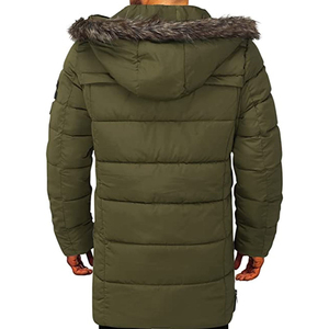 <b>Men's</b> <b>Winter</b> <b>Parka</b> Jacket Plus Size Straight Body Hooded Mid Length Down <b>Coat</b> Fur Trim Breathable Waterproof Outdoor Streetwear - Product Image 4