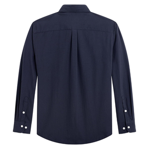 Camisa de Vestir Profesional para Hombre, Color Azul Marino Oscuro, Lisa, Manga Larga, Algodón Premium, Corte Moderno, Duradera, de Alta Calidad - Product Image 2