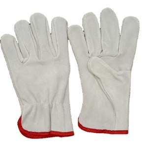 Guantes de Trabajo de Piel de Ciervo de Alta Calidad, Corte para Pistola, con Protección para el Pulgar y Puño Elástico en la Muñeca, para Conducir - Product Image 1