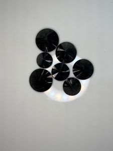 Diamant noir naturel de grande taille, facetté, rond, certifié IGI pour la fabrication de bijoux - Product Image 1