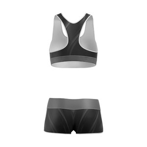 Ensemble de sport 2 pièces LUUK pour femme : soutien-gorge de sport dos nageur personnalisé et short taille haute, sans couture, respirant, en Spandex et Polyester - Product Image 6