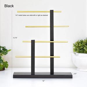 Soporte organizador de joyas con diseño de varillas escalonadas, exhibición que ahorra espacio, almacenamiento antienredos para collares, pulseras, decoración moderna - Product Image 5