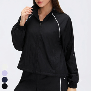 Chaqueta cortavientos impermeable para mujer, ropa de exterior, chaqueta de nailon para la lluvia. - Product Image 6