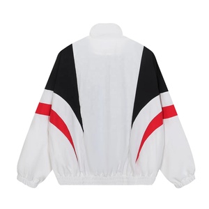 Vestes coupe-vent respirantes personnalisées à prix de gros, grandes tailles, imperméables, streetwear, mode masculine, vêtements de sport, color block - Product Image 3