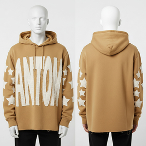 Sweat à capuche oversize de haute qualité en polyester/coton, uni, personnalisé, avec fermeture éclair, pour l'automne - Product Image 2