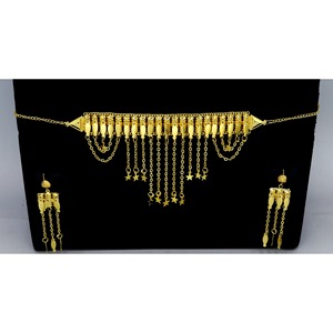 Khanaqi collar con pendientes conjunto de joyería chapado en oro collar de joyería de moda de alta calidad Joyería Árabe para mujer - Product Image 4