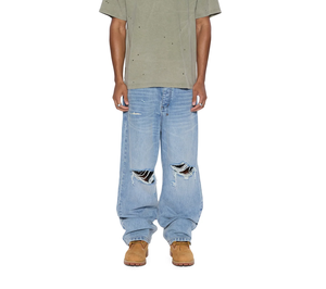 Jeans Holgados de Alta Calidad para Hombre, con Estilo Desgastado, Transpirables y Ecológicos, 100% Algodón - Product Image 2
