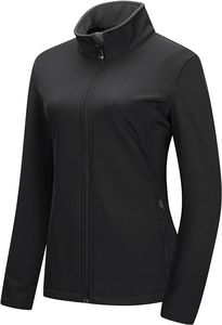 Veste softshell imperméable à capuche bleu clair pour femme, vêtements de travail en plein air - Product Image 2
