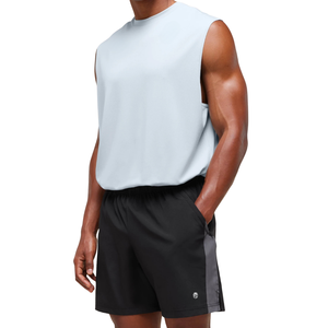 กางเกงขาสั้นออกกำลังกายผู้ชาย 7 นิ้ว ทรงเข้ารูป สำหรับฝึกซ้อม วิ่ง ฟิตเนส กีฬา สีดำ - Product Image 3