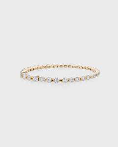 Pulsera de tenis de oro blanco con diamantes cultivados en laboratorio, color DEF, claridad VVS, certificado IGI, 7 quilates, 45 piedras, Vala Brothers, 15 gramos, a granel - Product Image 4