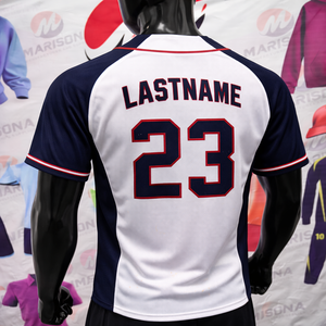 Camiseta de Béisbol Corta Personalizada para Clubes y Equipos, de Secado Rápido, Transpirable, en Tela de Poliéster Sublimada y Bordada, para Jugadores, Tallas Grandes - Product Image 3