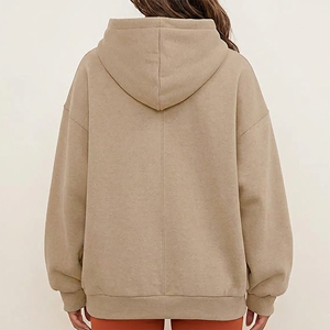 <b>Top</b> Quality Stylish Fit Design Drop Shoulder Streetwear <b>Women</b> Hoodies Solid Color Breathable Heavyweight Cotton <b>Fleece</b> Hoodies - Product Image 3