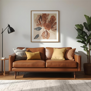 Canapé moderne en cuir véritable bleu, style mid-century, revêtement en cuir de vachette véritable, pour salon, mobilier de café et restaurant - Product Image 5