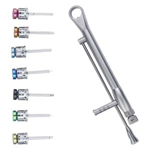 Kit Universal de Prótesis Dentales, Herramientas de Restauración de Implantes, Destornilladores Manuales de Torque, Llave Inglesa, Equipo de Perforación, Recubrimiento Plateado, CE - Product Image 6