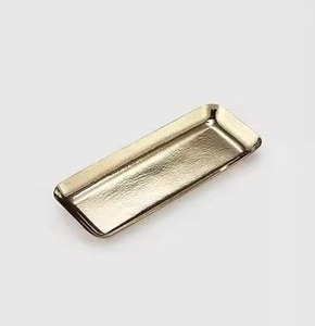 Fancy Luxury Metal Serving Trays Platter Shiny Table Top Decorative Metal <b>Home</b>, Hotel Decoration and Gifting Purpose - Product Image 5