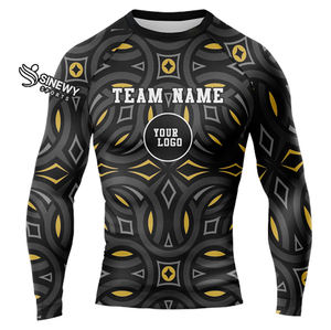 Camiseta de Compresión para Hombre, Manga Corta, UPF50+, Transpirable, Ecológica, para MMA, Secado Rápido, Playa, Surf, Natación - Product Image 6