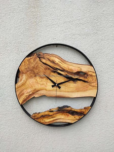 Handcrafted Natural Wood <b>Wall</b> <b>Clock</b>, Live Edge Rustic <b>Clock</b>, Modern Farmhouse Decor, Unique <b>Wooden</b> Statement <b>Wall</b> Art - Product Image 6