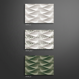 Carreaux muraux en céramique 3D modernes 300x450mm, autocollants décoratifs imperméables pour la maison, crédence avec texture brique, motif floral couleur claire - Product Image 6