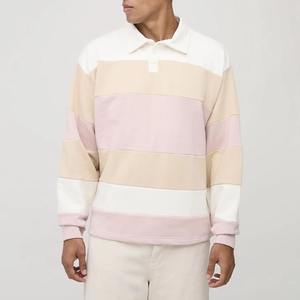 Nouveau design 2026 – Maillots de rugby multicolores à col polo, 100 % coton, manches longues, grandes tailles, pour l'entraînement - Product Image 1