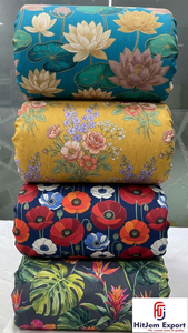 Fabricant de tissus imprimés numériquement en polyester doux personnalisé pour vêtements, robes et produits textiles de maison - Product Image 5