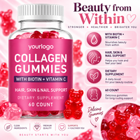 Gummies de biotine et collagène avec vitamine C pour la beauté des cheveux, de la peau et des ongles chez la femme – 60 gummies – OEM ODM Marque Privée
