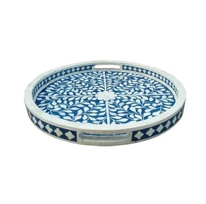 Plateau de service rond OSCO INTERNATIONAL en bois Art Déco avec fonction tactile pour hôtels, restaurants, cuisines et maisons - Product Image 3