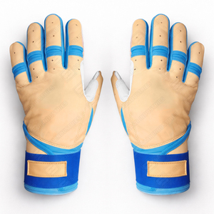 ถุงมือเบสบอลหนังแท้แบบกำหนดเอง OEM ออกแบบเอง แห้งเร็ว โลโก้สั่งทำได้ สายรัดข้อมือปรับได้ สำหรับคนถนัดขวา - Product Image 2