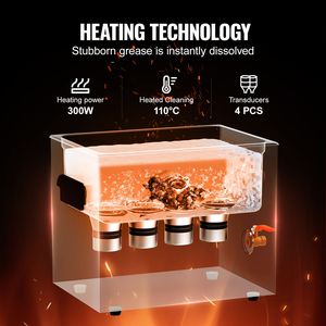 Pulitore a Ultrasuoni Digitale da 10L con Timer e Cestello, 240W, Pulitore Elettrico Professionale - Product Image 3