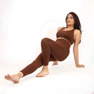 Conjunto de Yoga para Mujer Más Vendido, MOQ Bajo, Tallas Grandes, Colores Personalizables, Logotipo Frontal, Ecológico, Transpirable, 2 Piezas, Venta al por Mayor - Product Image 3