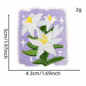 Élégante Broderie Orchidée Thermocollante pour Casquette de Baseball, Chapeau, Sac à Dos, Veste, Vêtements DIY, Vente en Gros - Product Image 3