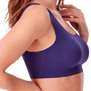 Soutien-gorge de sport respirant à maintien élevé en Spandex/Nylon pour la protection de la vie privée, personnalisable OEM, pour femmes, avec logo personnalisé, dos nu - Product Image 2