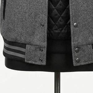 Chaquetas Letterman Personalizadas OEM con Parche de Chenille, Chaqueta Varsity Clásica para Hombre, Cuerpo de Lana, Mangas de Cuero, Logotipo Personalizado - Product Image 6